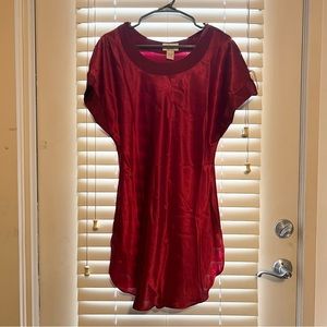 EUC Vintage Victoria’s Secret Gold Label Red Satin Nightgown